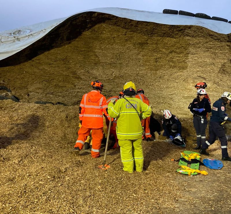 Silage collapse traps woman post image
