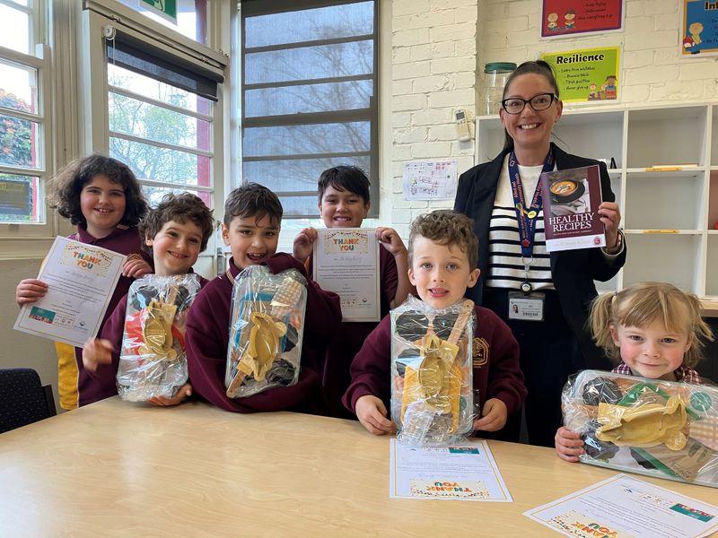 Students create healthy options recipe book post image