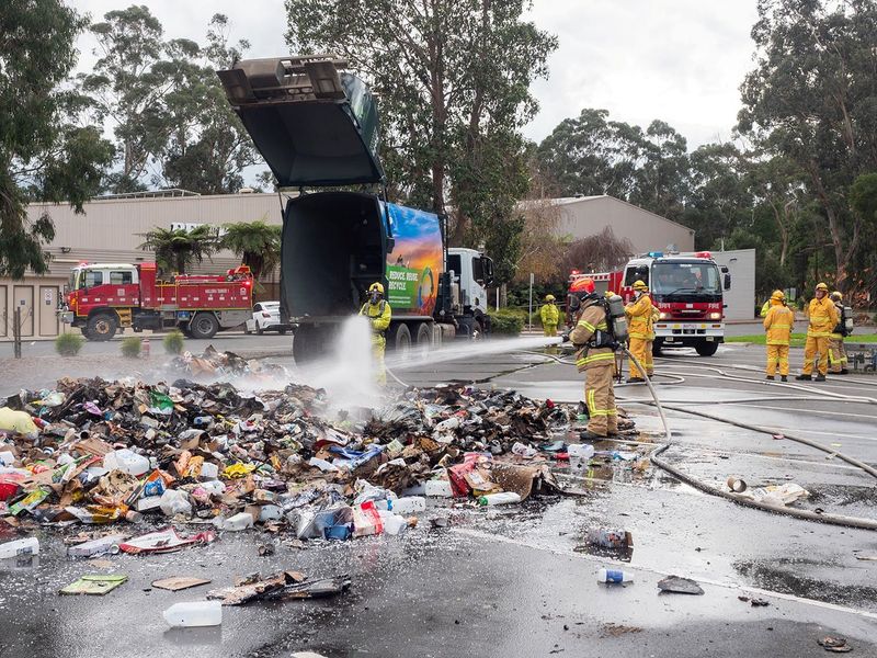 Fire in recycling truck post image