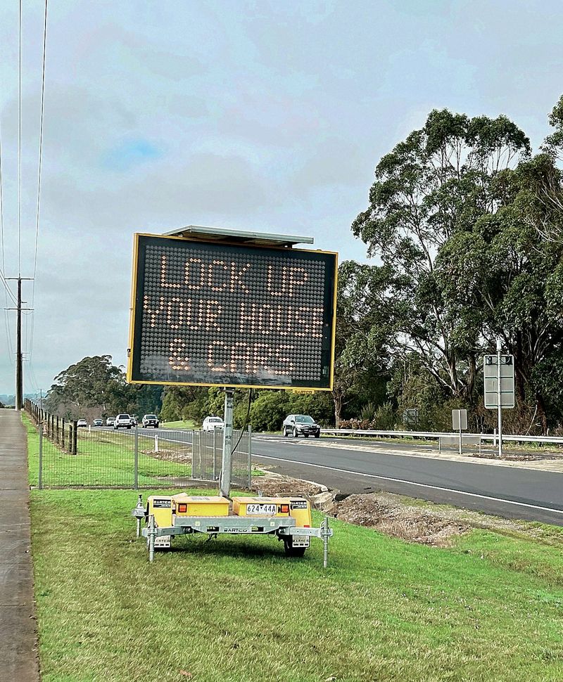 Messages target crime post image