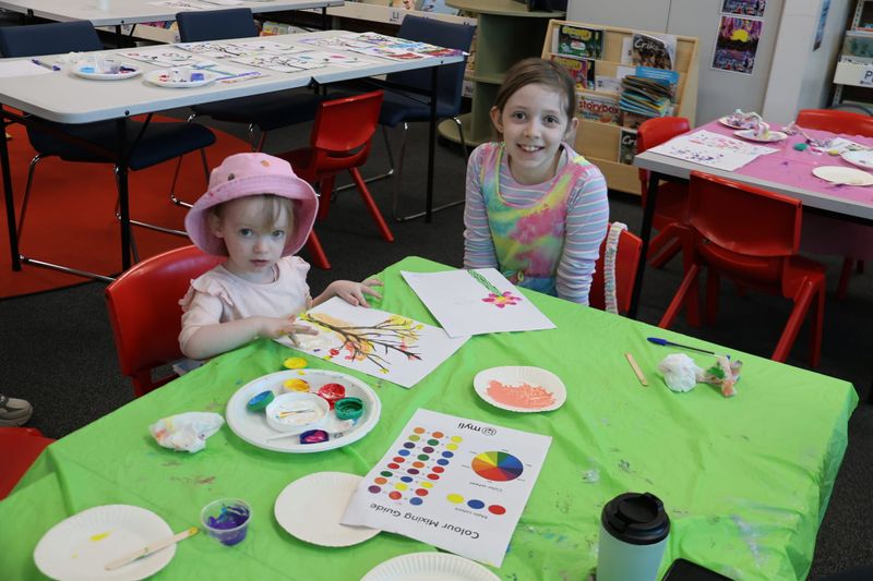 Finger painting at Warragul library - September 29, 2026 post image