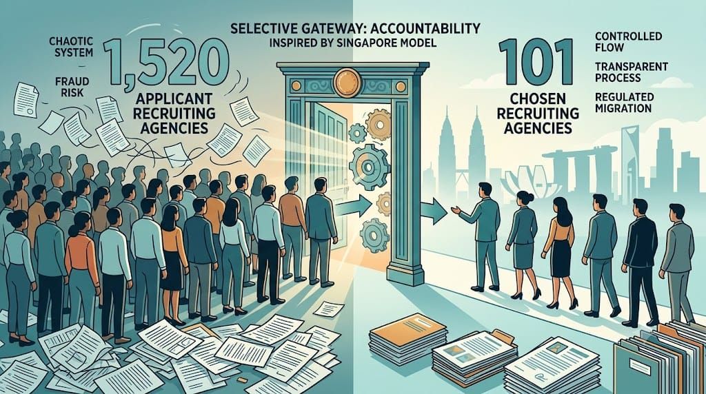From 1,520 Applicants to 101 Chosen: The Accountability Logic Behind Malaysia's Agency Limit for Bangladesh Workers