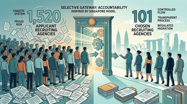 From 1,520 Applicants to 101 Chosen: The Accountability Logic Behind Malaysia's Agency Limit for Bangladesh Workers