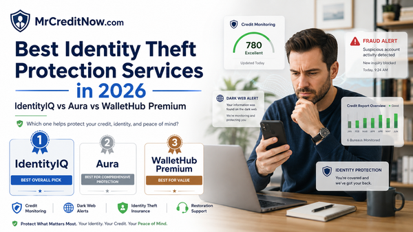 Best Identity Theft Protection Services in 2026: IdentityIQ vs Aura vs WalletHub Premium