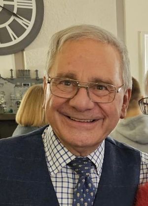 Roger Carswell speaks at a church festival weekend in Reeth, North Yorkshire
