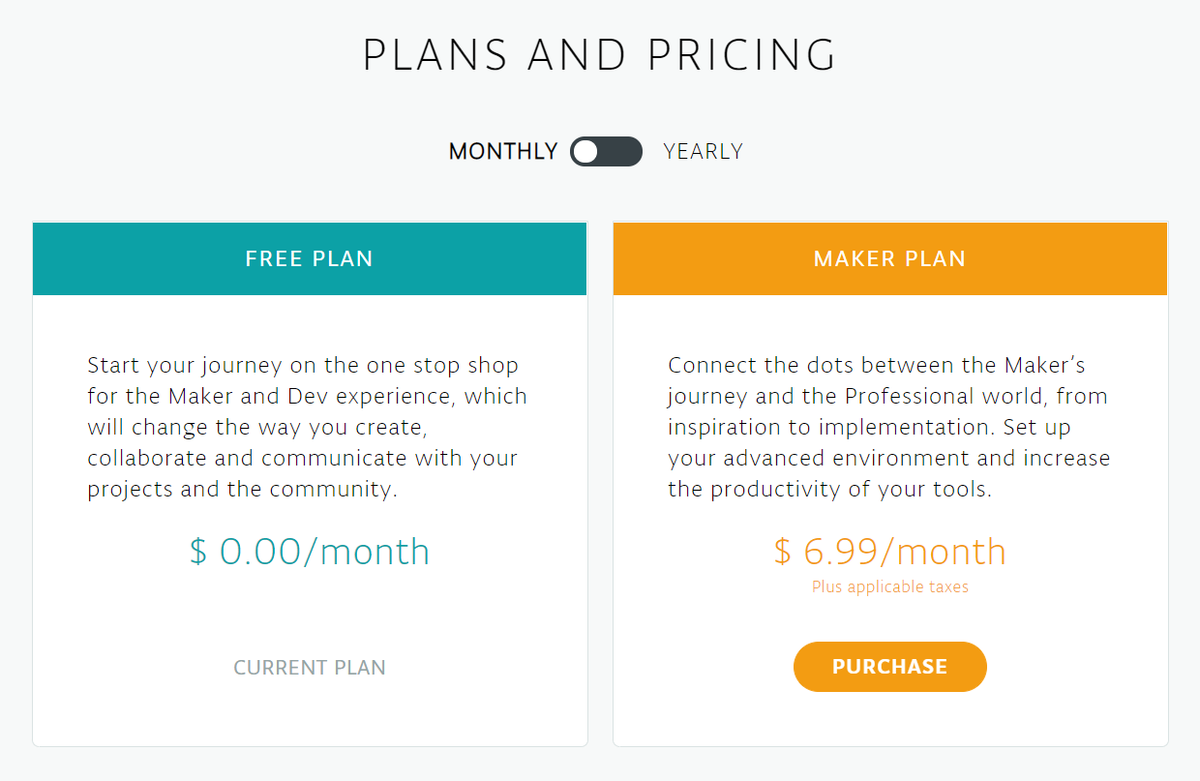 Arduino Create升級為付費的Maker Plan