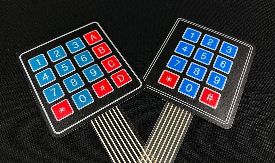 [Arduino範例] 4x4，4x3薄膜鍵盤的使用