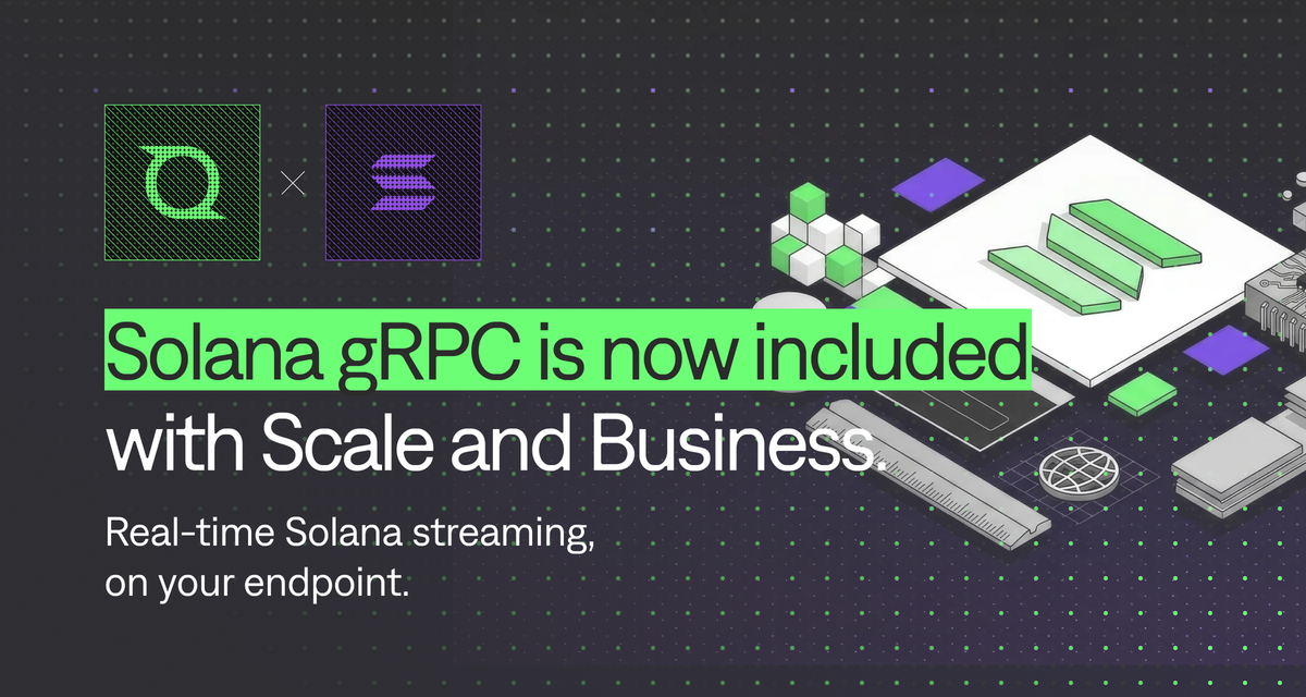Solana gRPC is now included with Scale and Business plans