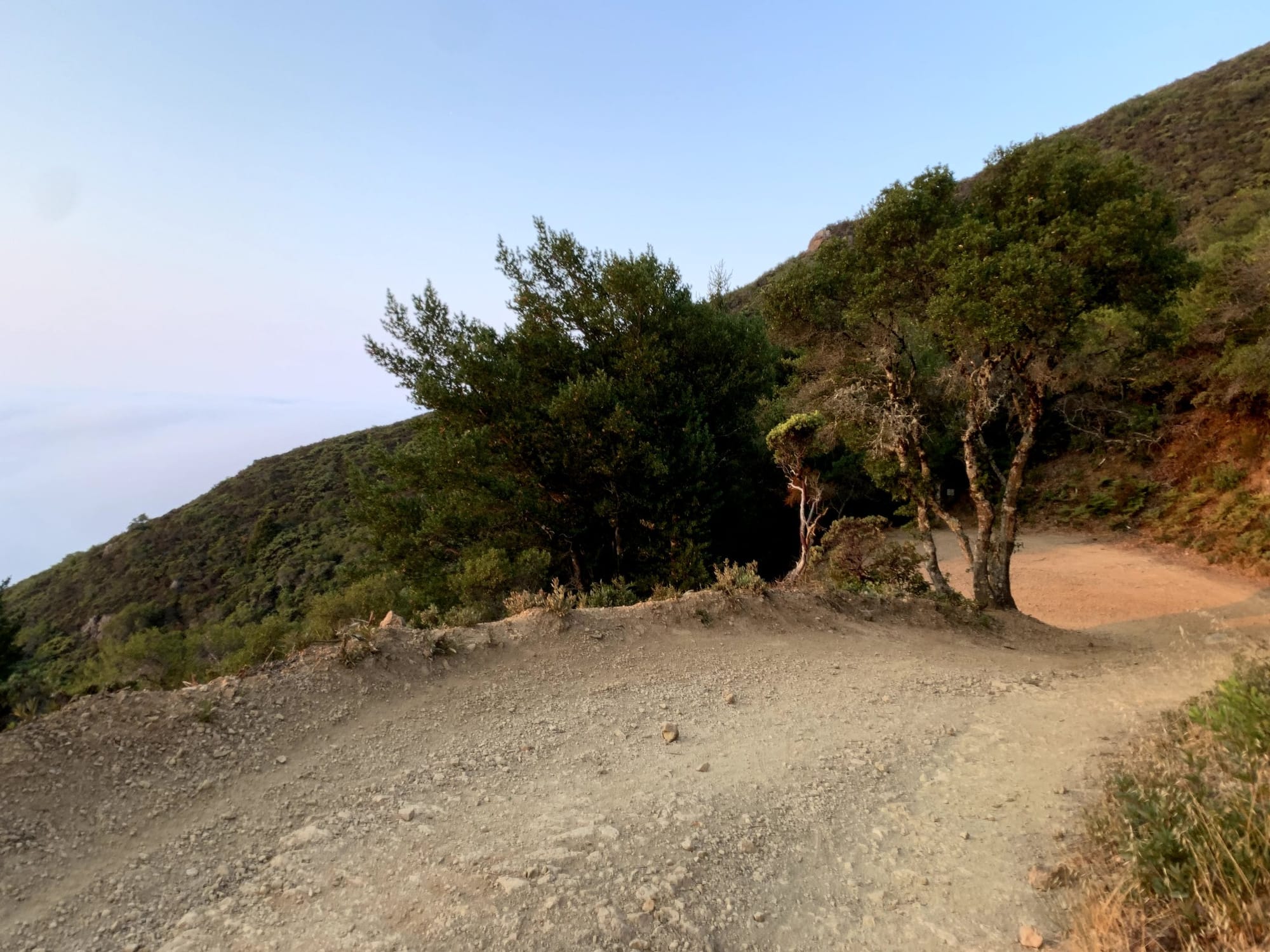 The switchbacks on the way down from the first climb