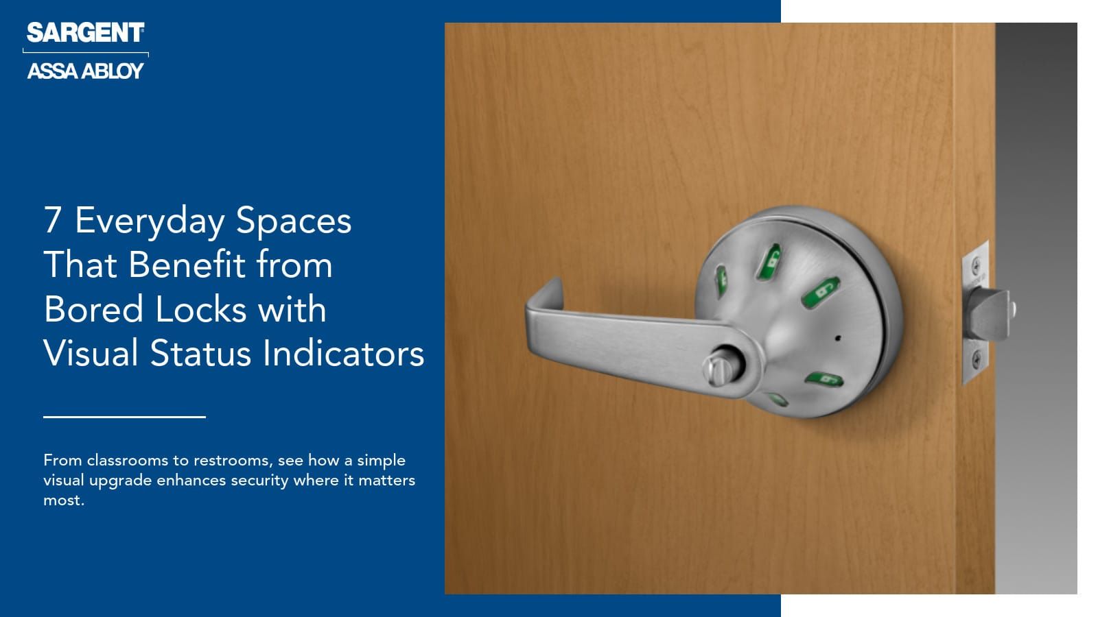 7 Everyday Spaces That Benefit from Bored Locks with Visual Status Indicators