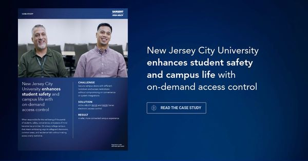 New Jersey City University enhances student safety and campus life with  on-demand access control