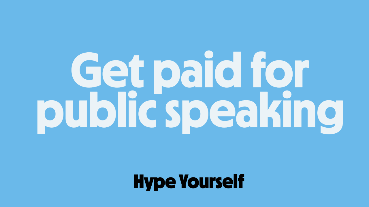 🎤 Get paid for public speaking