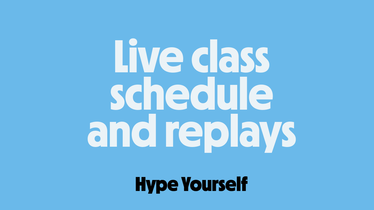 🎥 Live Classes & Replays – find details of upcoming sessions and watch past ones