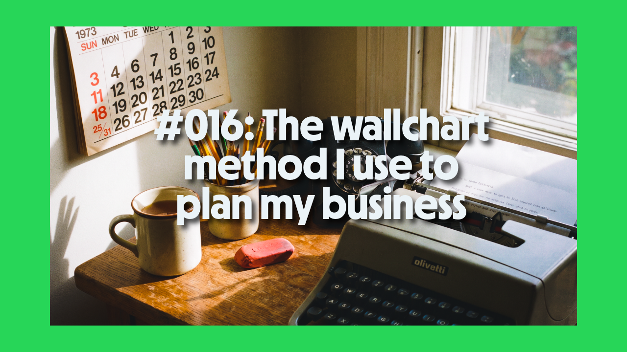 #16: The wallchart method I use to plan my business