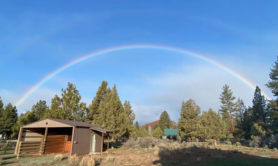 Double rainbow over Horse Butte