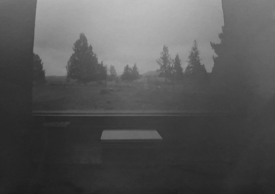 pinhole photograph looking out the window