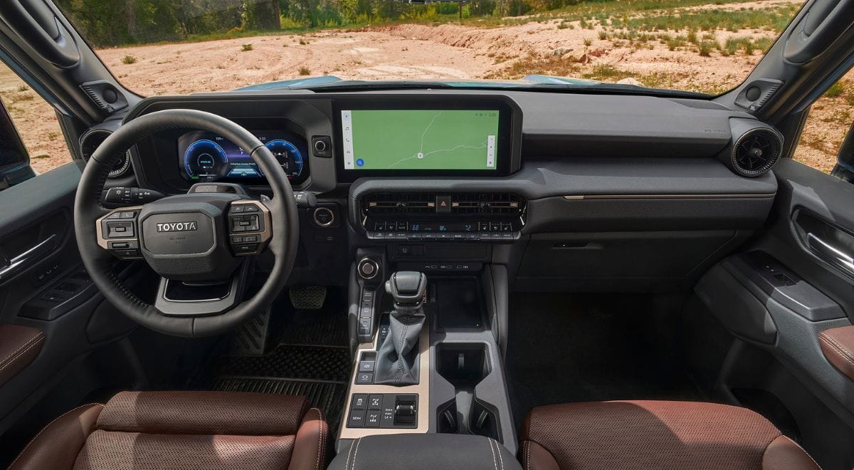 Toyota Land Cruiser hybrid powertrain and interior