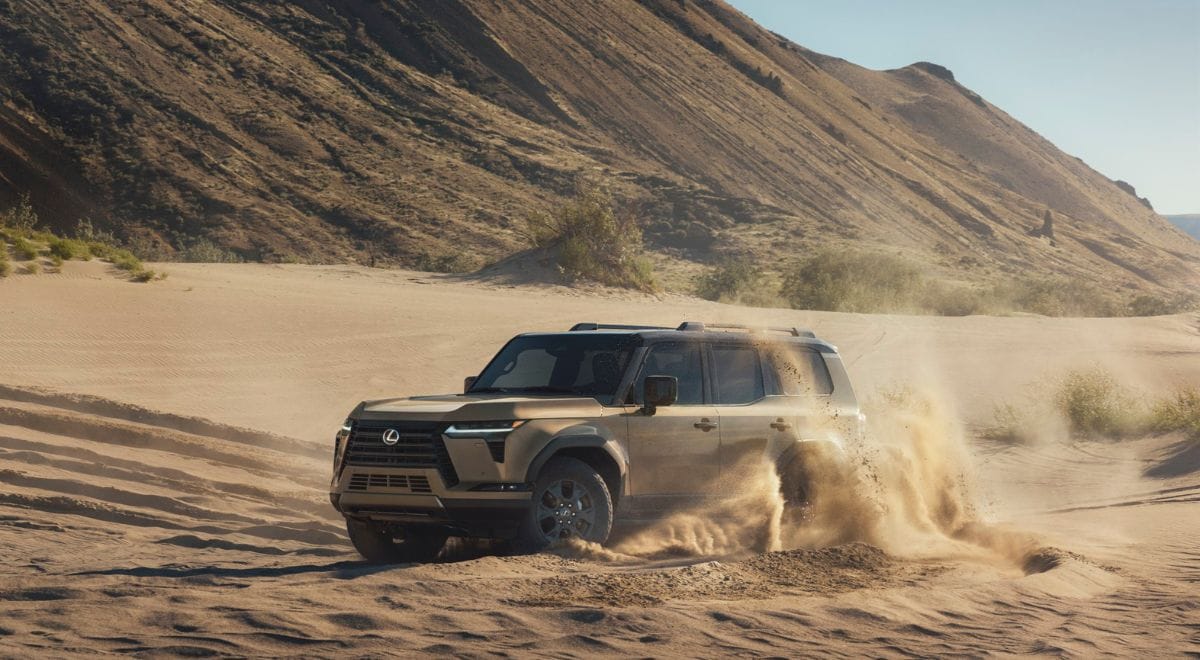 exus GX550 Overtrail driving off-road