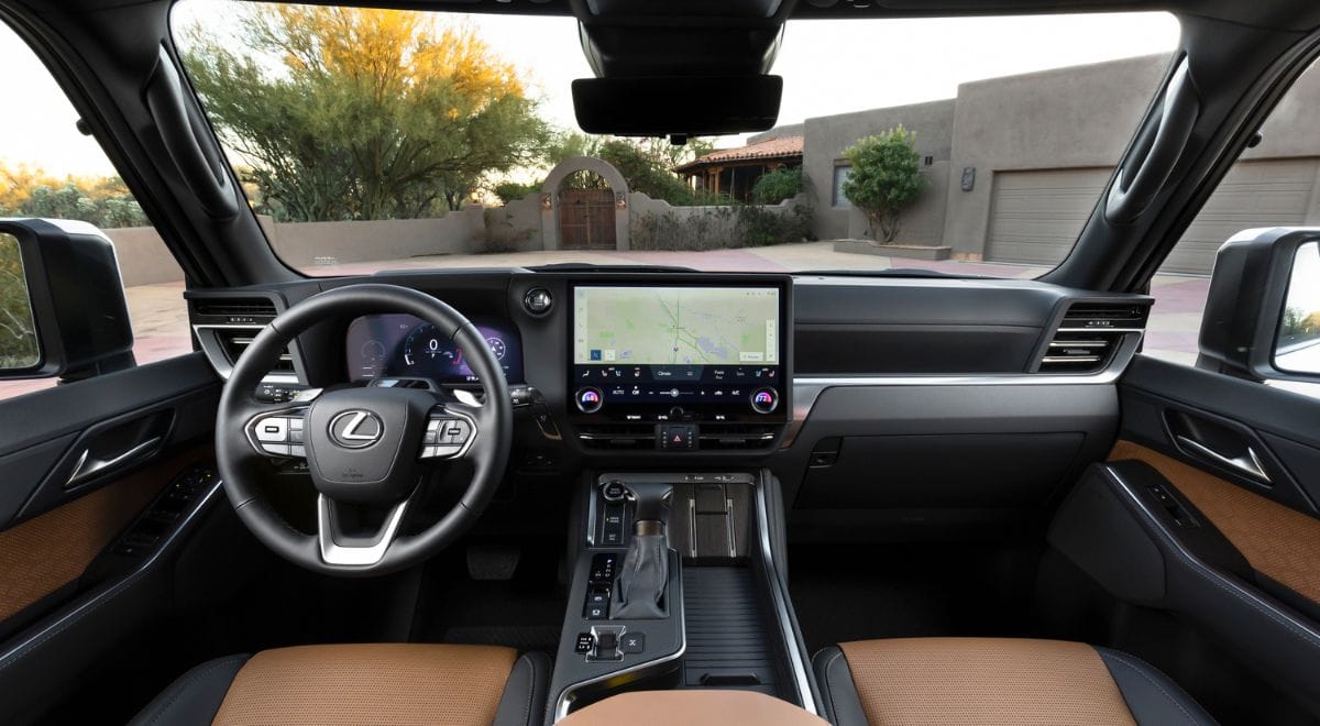 GX550 Overtrail interior with off-road controls