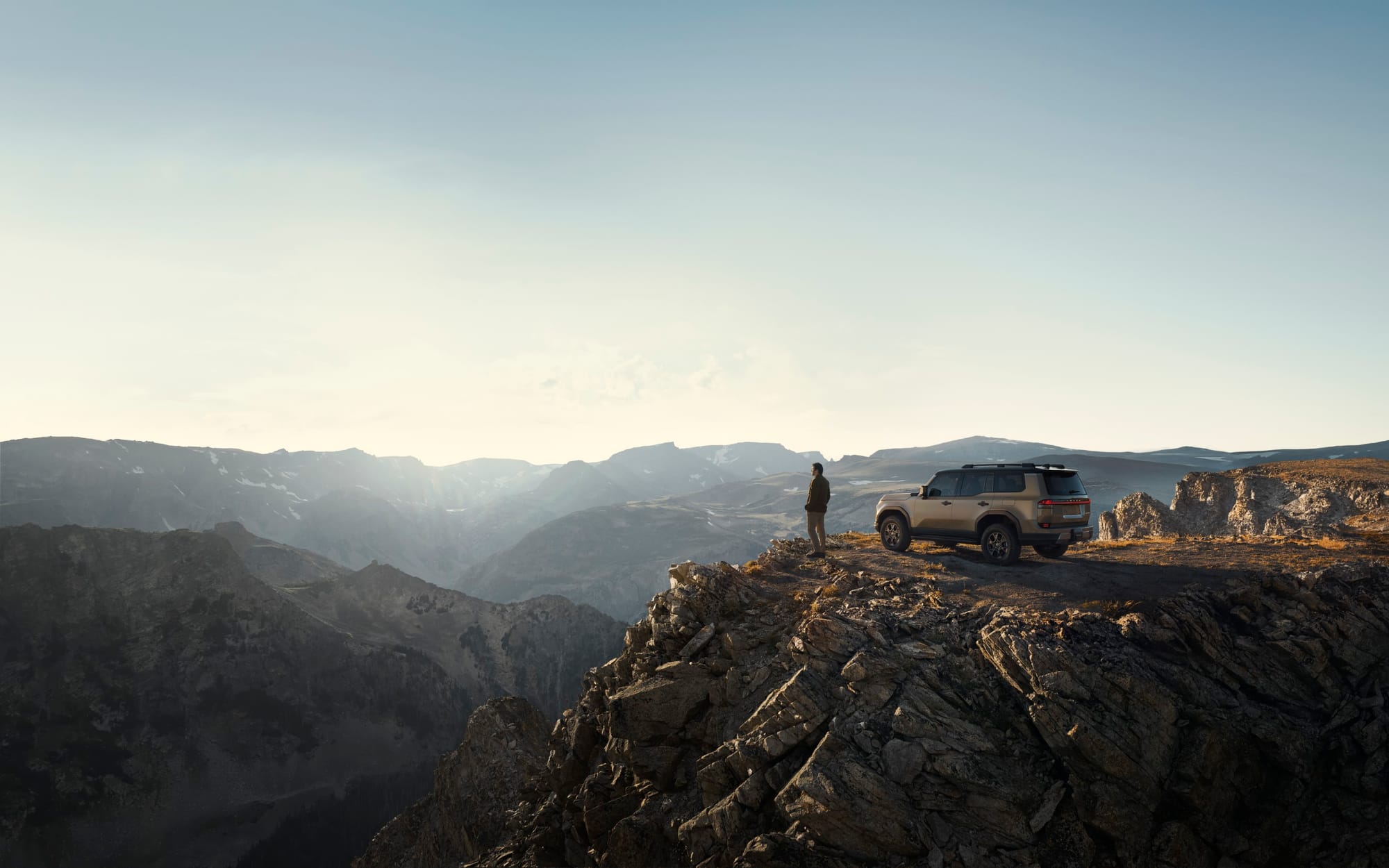 2026 Lexus GX550 OverTrail overlooking mountain range