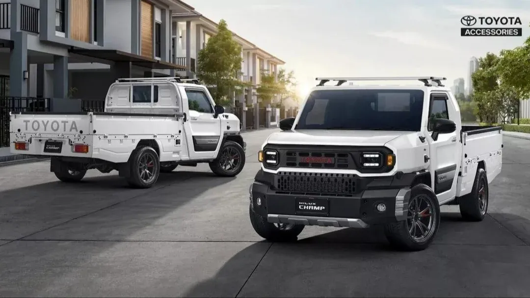 Toyota Hilux Champ compact work truck sold in Thailand with body-on-frame construction