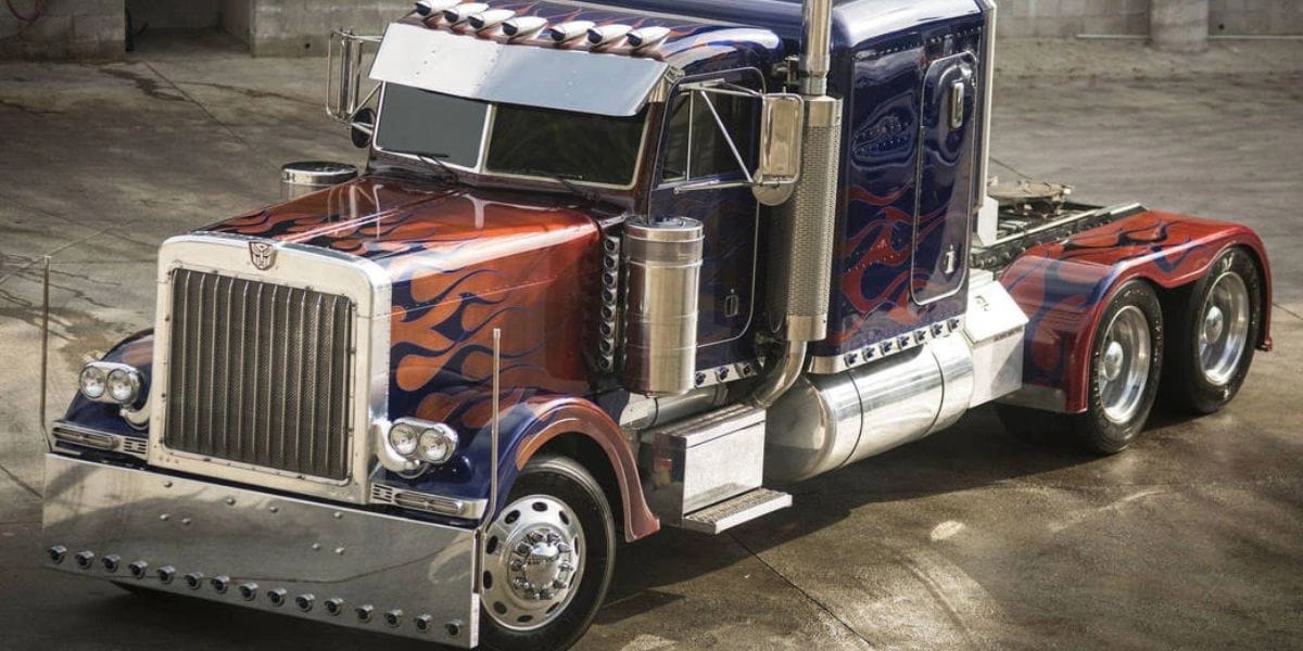 Optimus Prime Semi Truck with Fire decals from the film