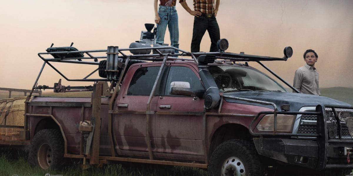 Twisters Red Dodge Ram with off-road equipment