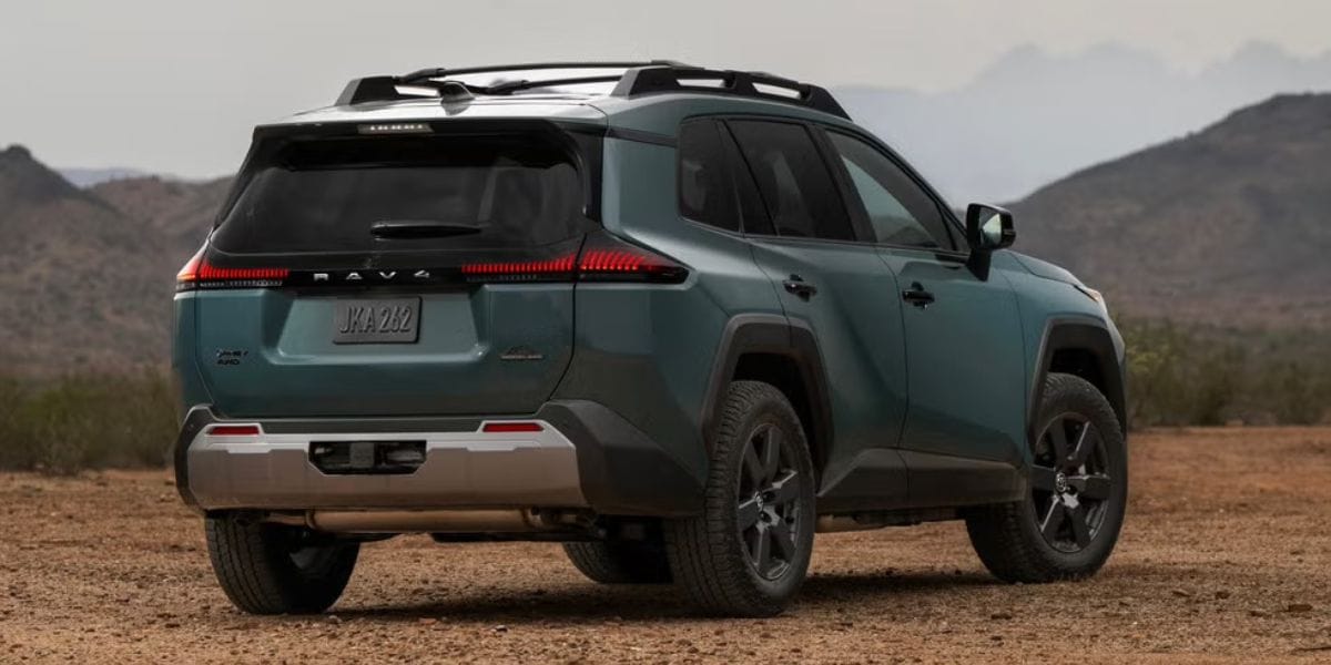 2026 Toyota RAV4 Woodland Edition Green rear view