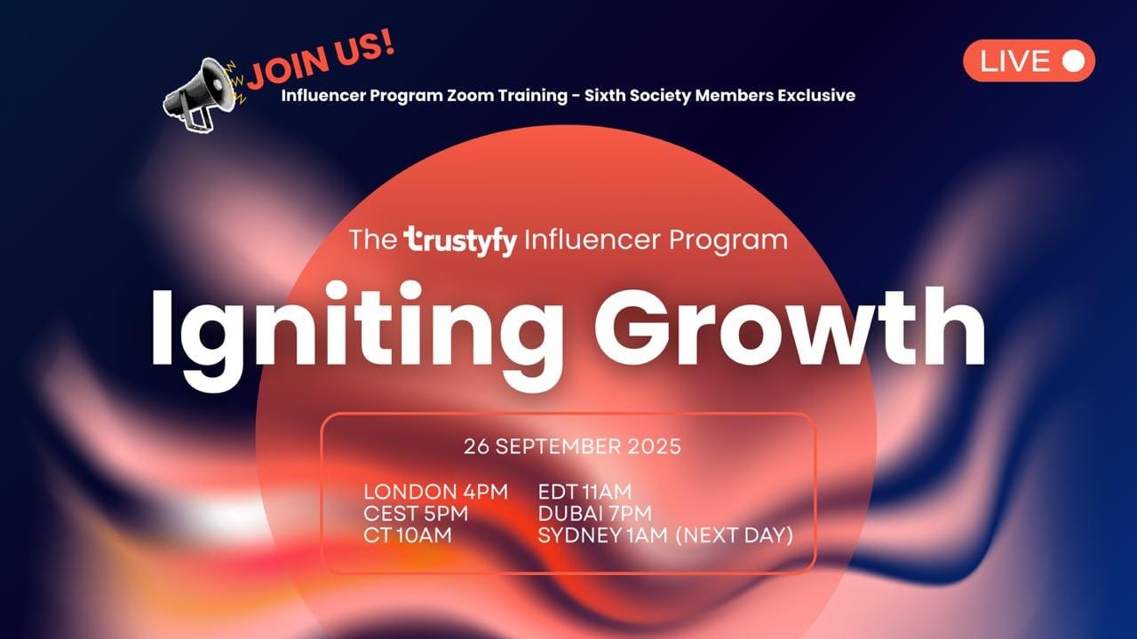 Join us for the first Trustyfy Influencer Program Training!