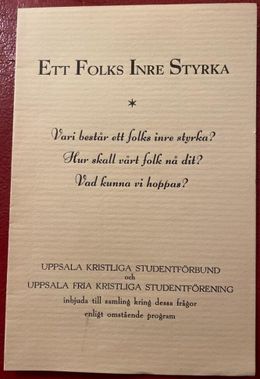 Svenska kyrkans förberedelser för krig och fred 1939 – 1945