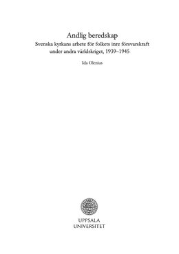 Svenska kyrkan under beredskapen