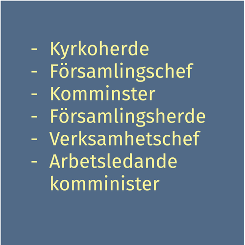 Den prästerliga titulaturen
