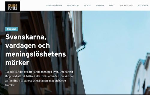 Svenskarna, vardagen och meningslöshetens mörker