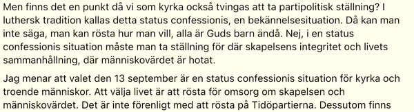 En bekännelsefråga – för vem?
