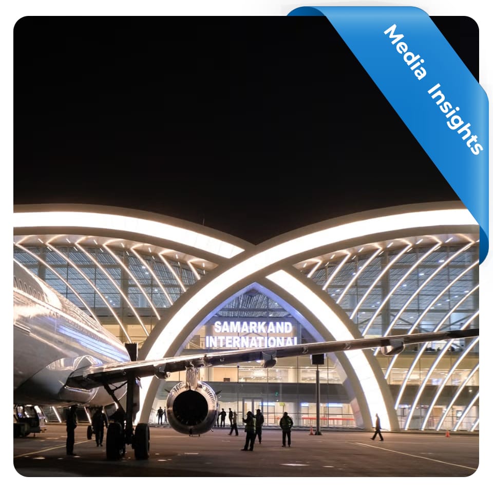 Airport advertising sites at Samarkand International Airport (SKD), Uzbekistan's heritage gateway during October 2026.