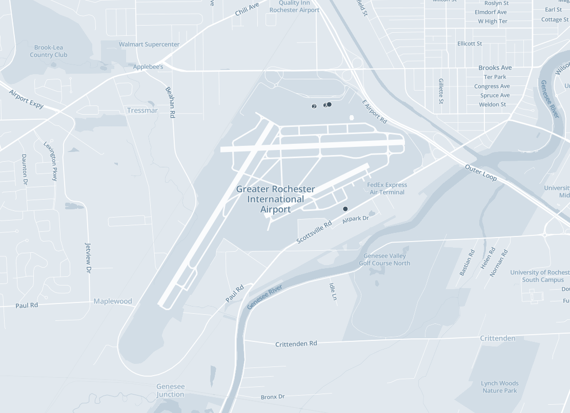 Airport location map