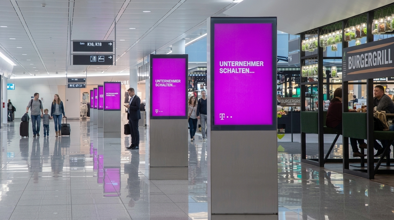 Advertising inventory at Munich Airport, the terminus of the German airport network carrying Oktoberfest 2026 visitors.