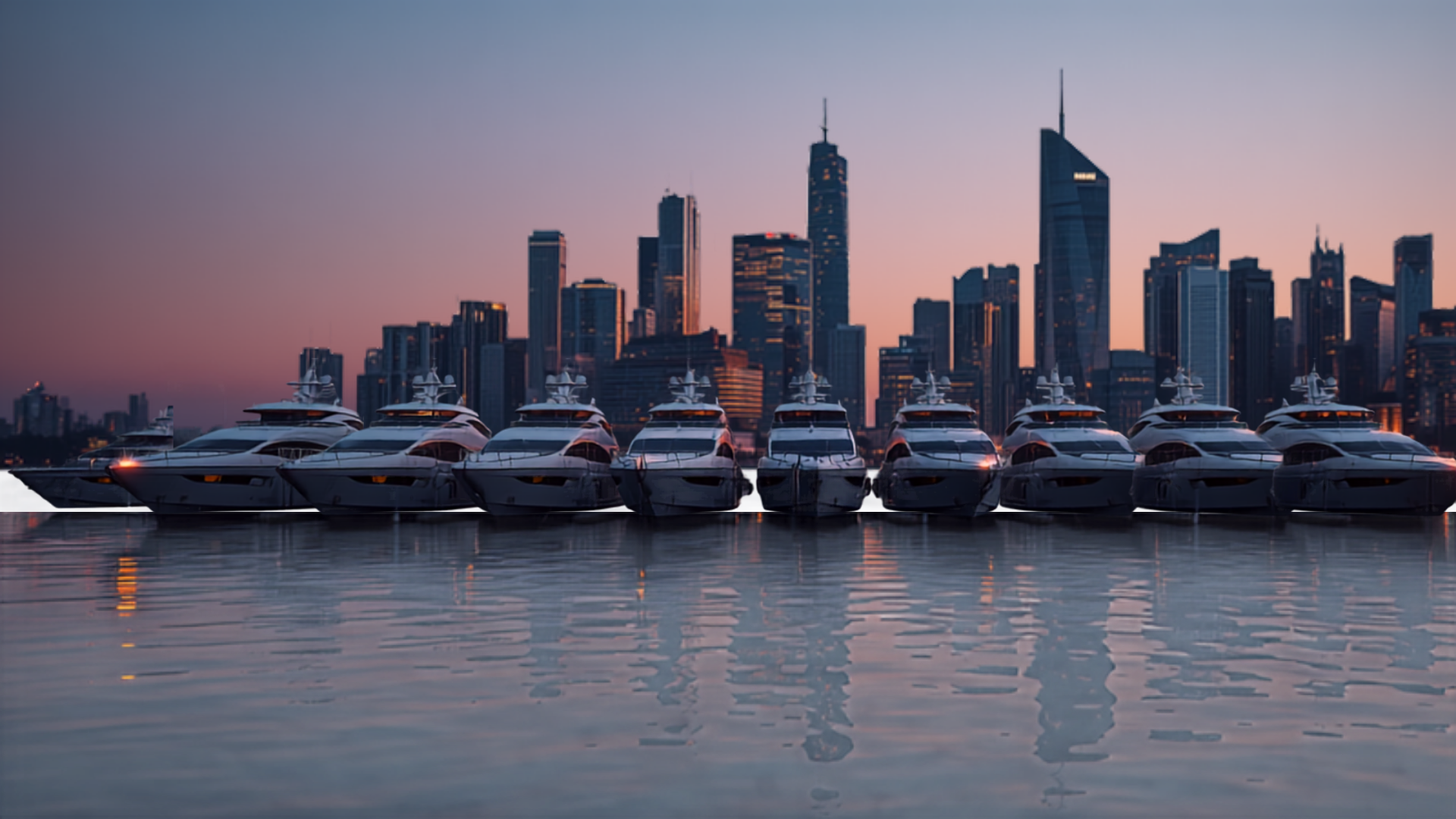 Superyachts at a luxury marina