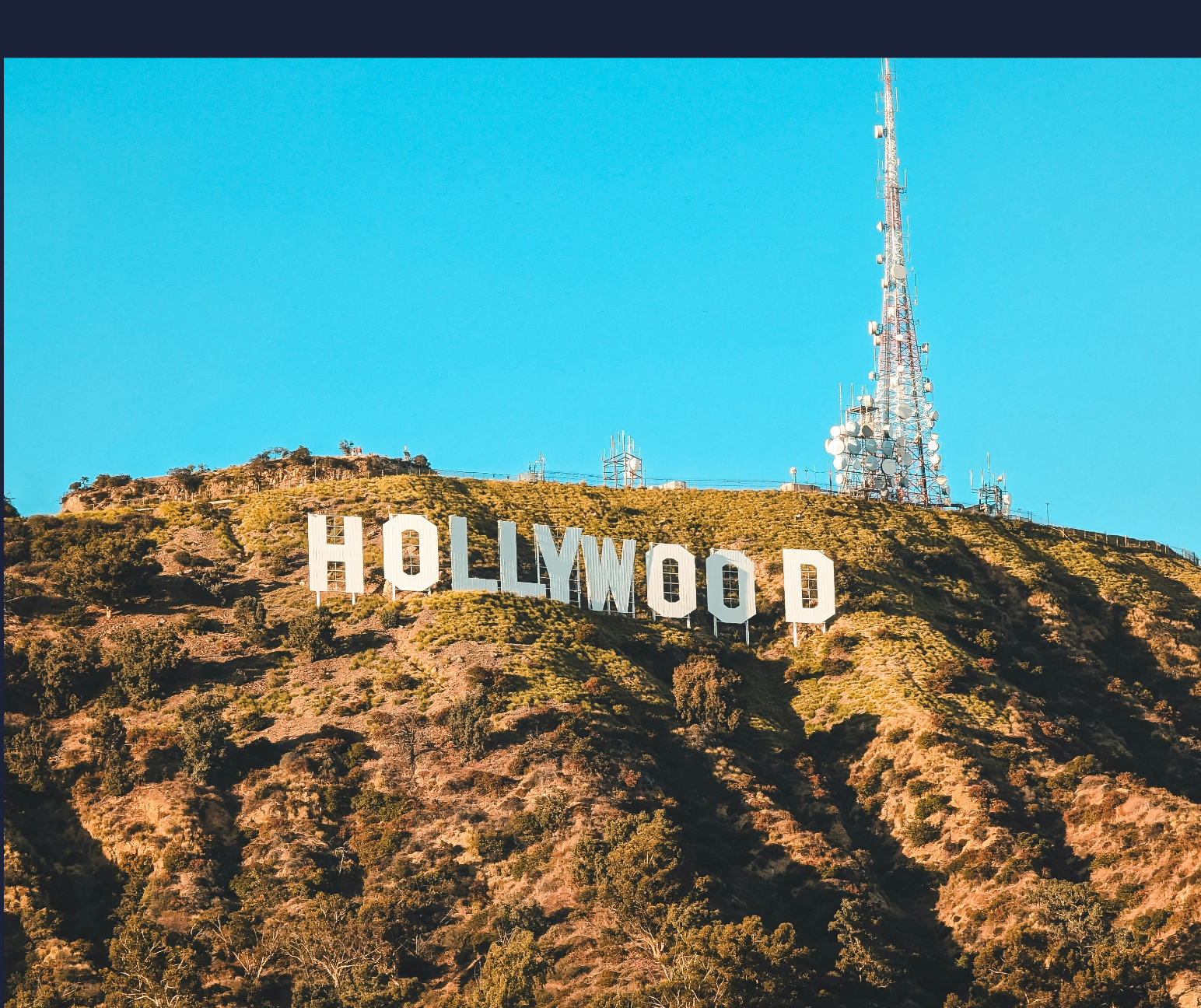 The Hollywood Sign on the hillside, Los Angeles, California
