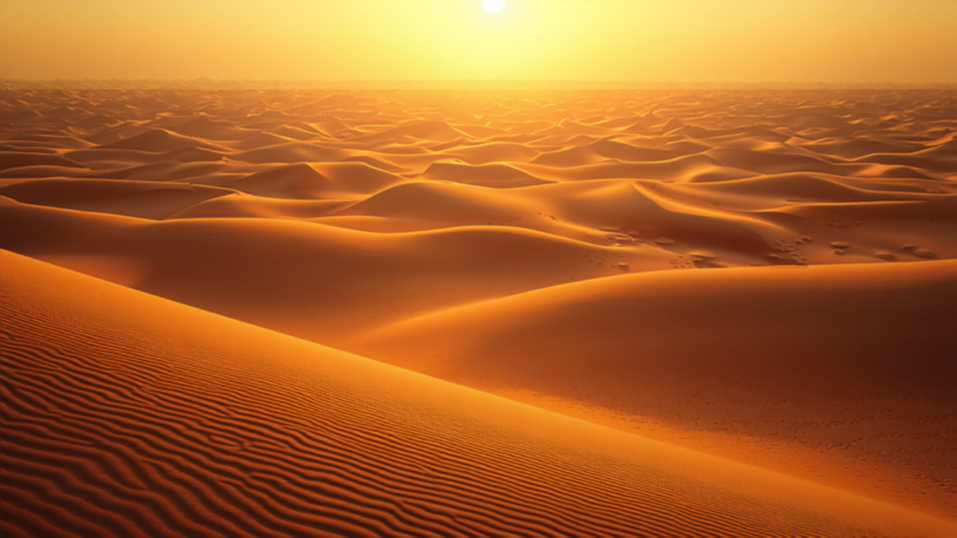 Dubai desert dunes at golden hour