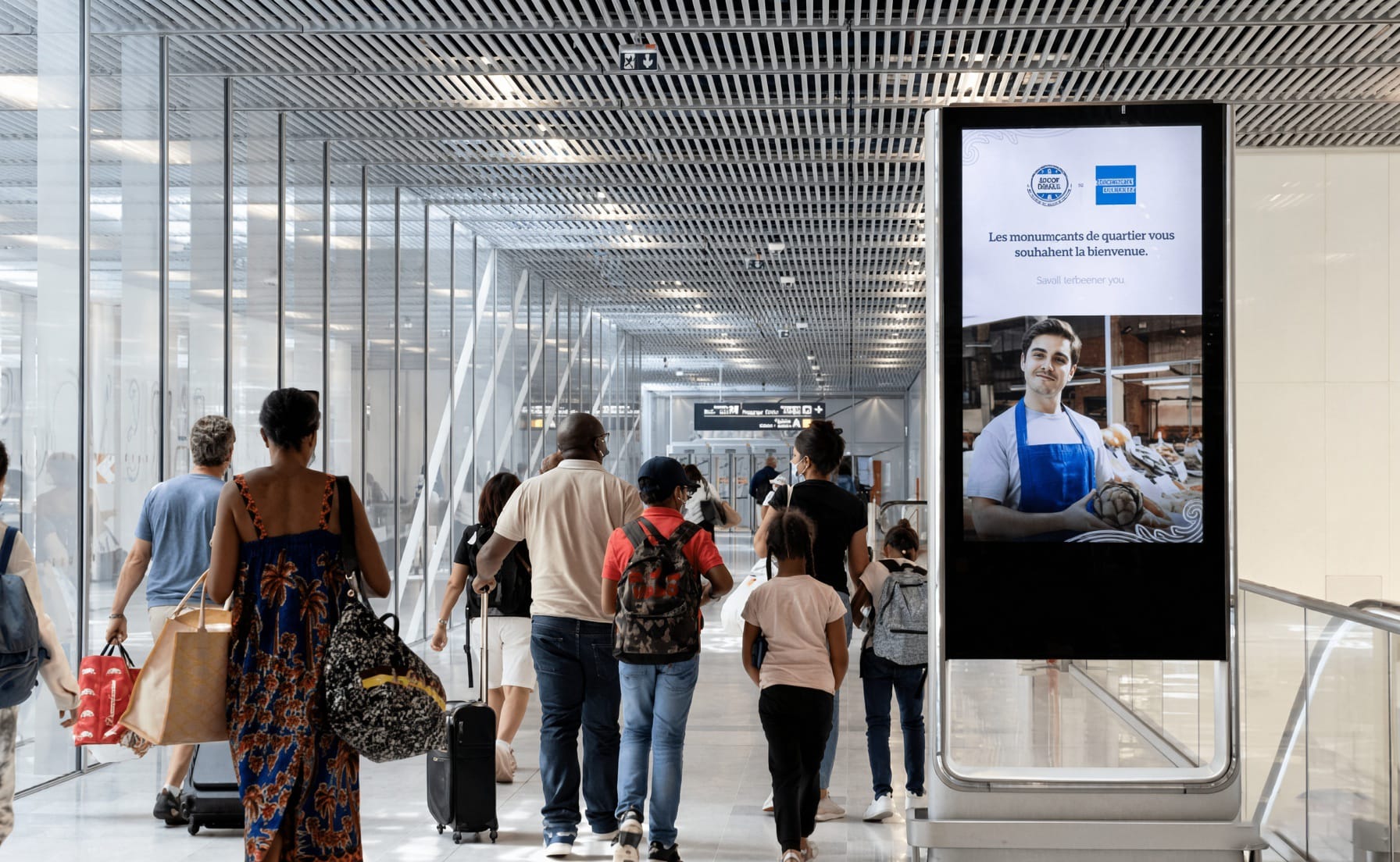Airport advertising sites at Paris Charles de Gaulle (CDG), first and last impression for Art Basel Paris 2026 collectors.