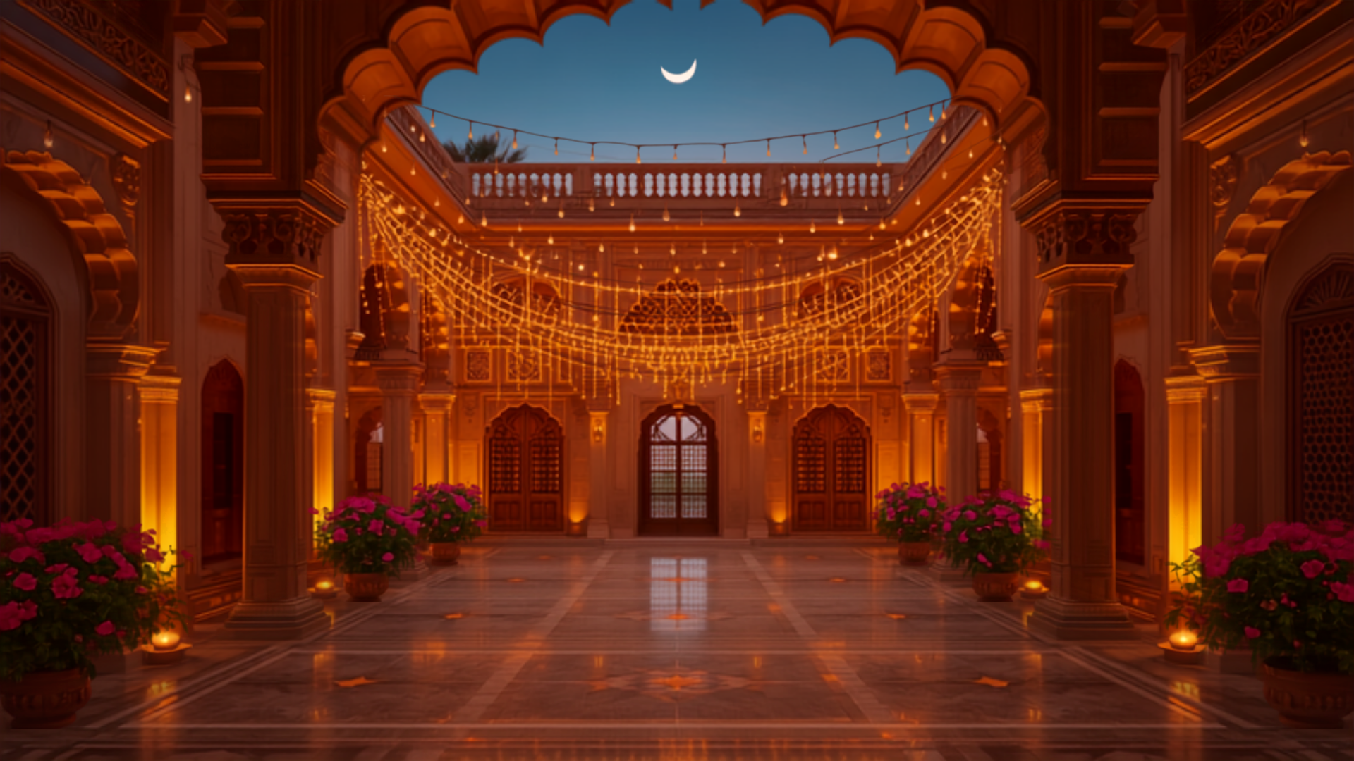 Heritage hotel courtyard, Rajasthan