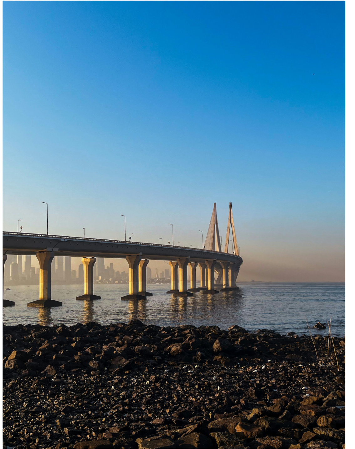 Bandra-Worli Sea Link bridge over the Arabian Sea, Mumbai