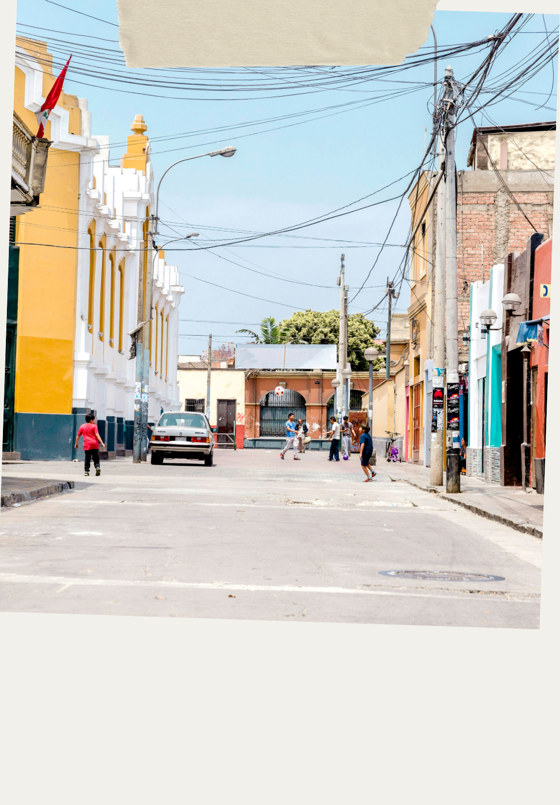 A colorful street in the Barranco district of Lima, Peru