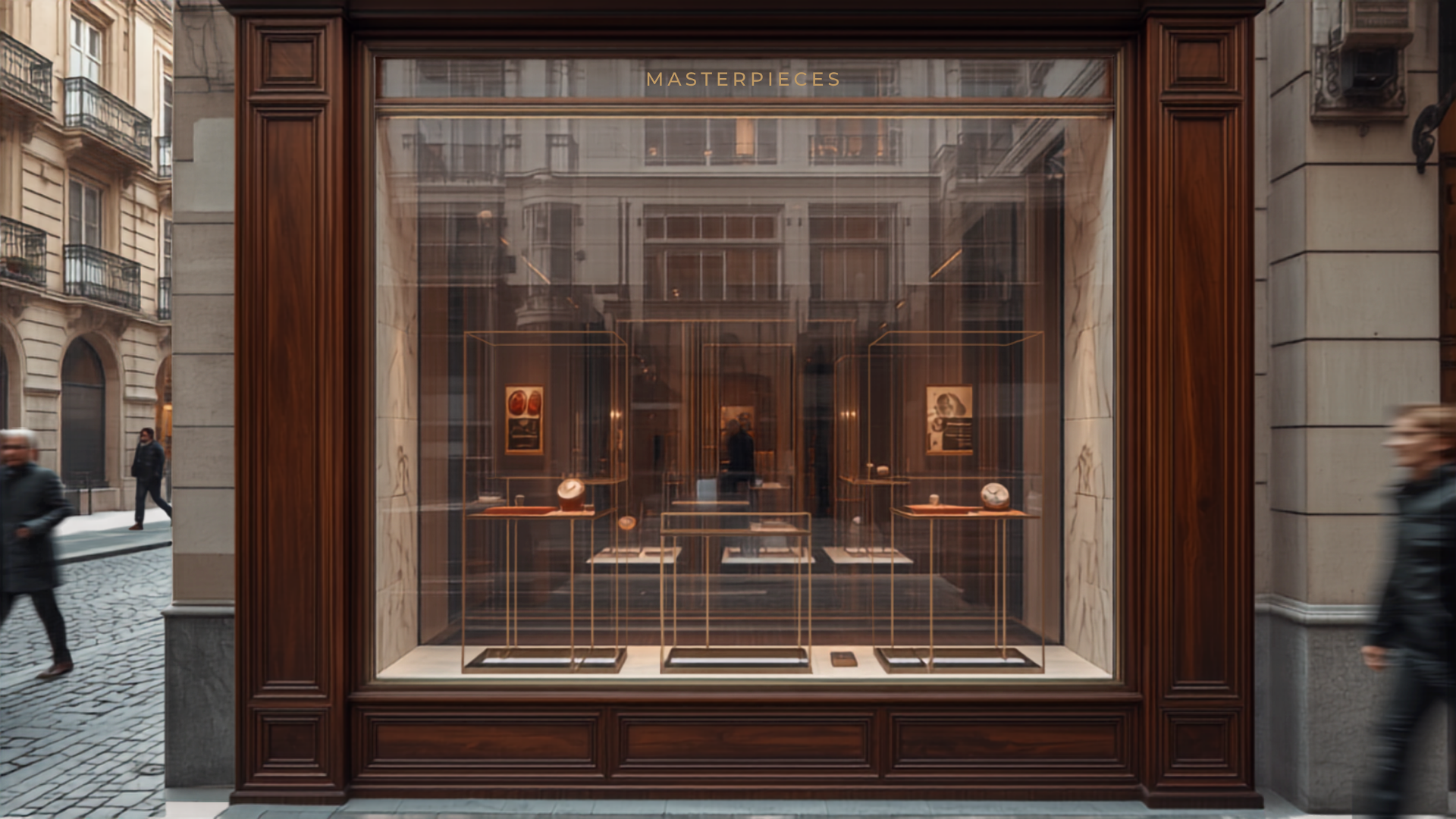 Luxury watch boutique storefront