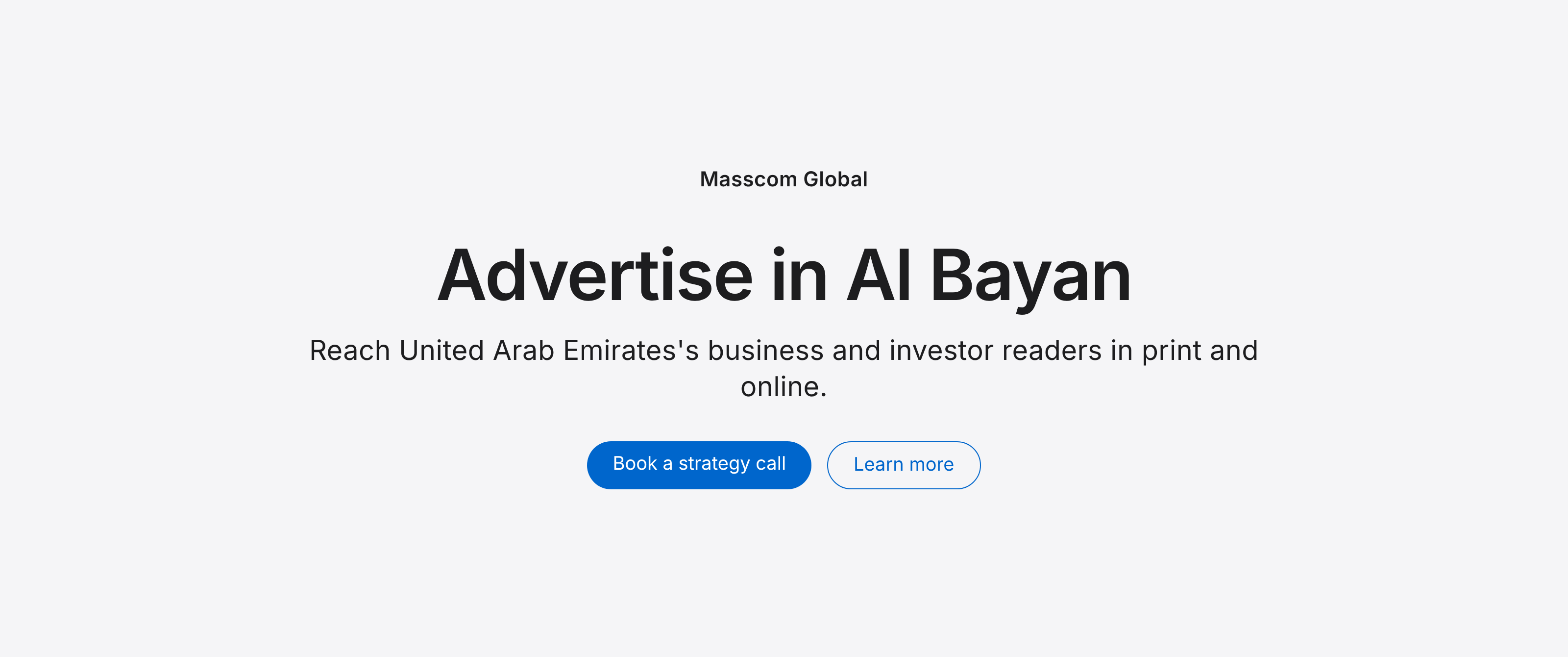 Advertise in Al Bayan: reach United Arab Emirates's business and investor readers