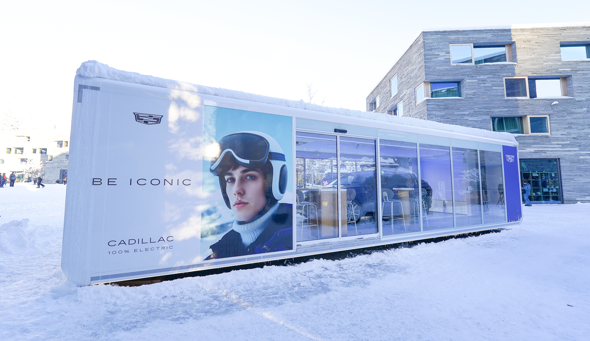 Branded lift pylons, gondolas and billboards in Alpine ski resorts