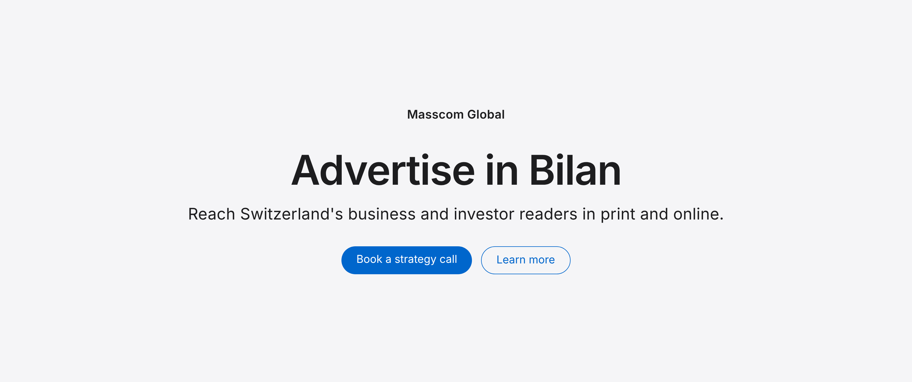 Advertise in Bilan: reach Switzerland's business and investor readers