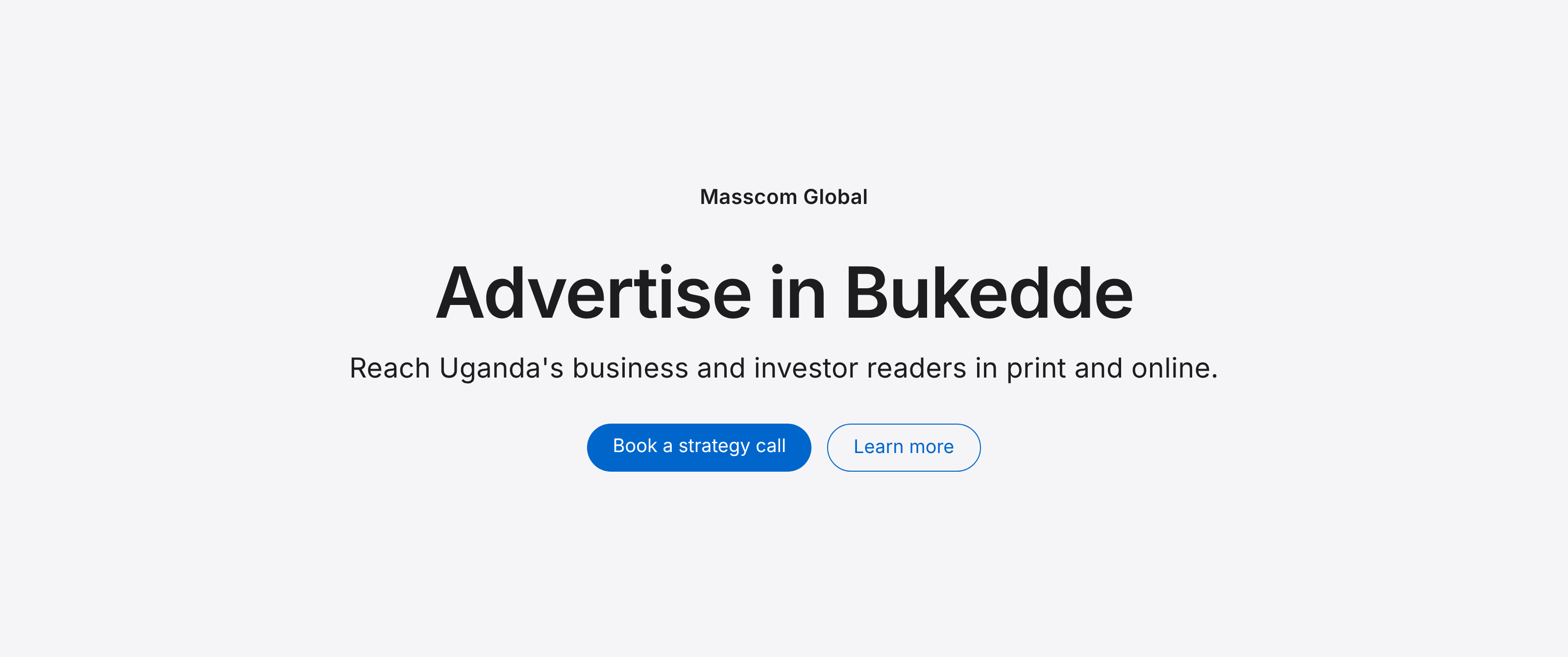 Advertise in Bukedde: reach Uganda's business and investor readers