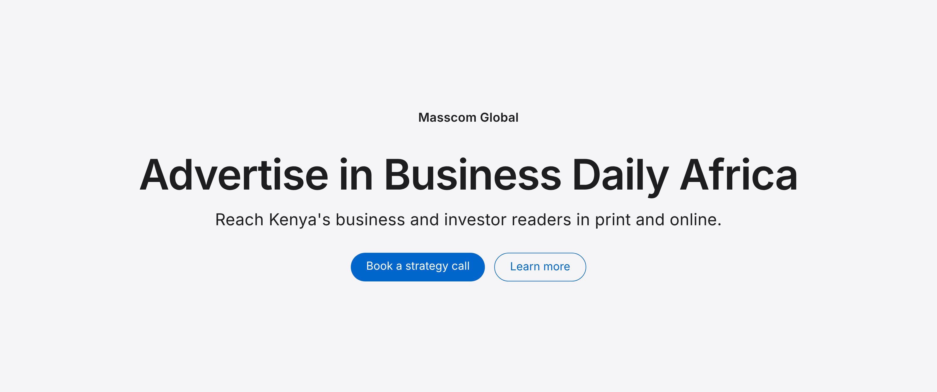 Advertise in Business Daily Africa: reach Kenya's business and investor readers
